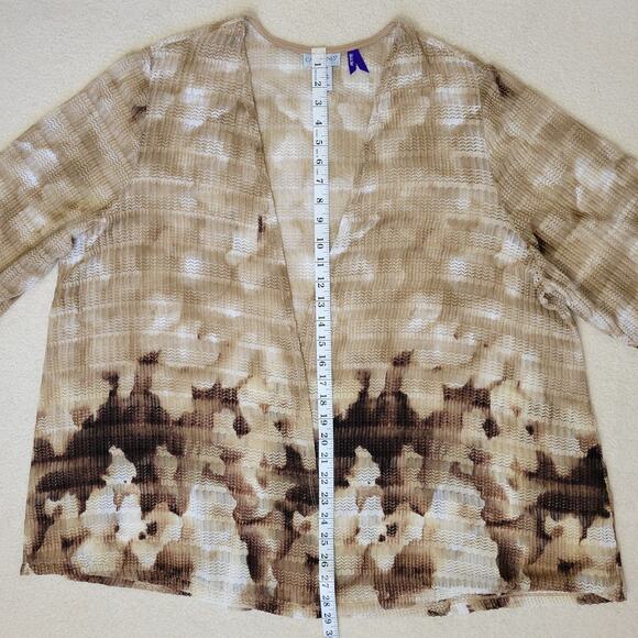 Catherines Size 2XWP Open Front Open Weave Duster Cardigan Topper Ombre Petite - Picture 12 of 14